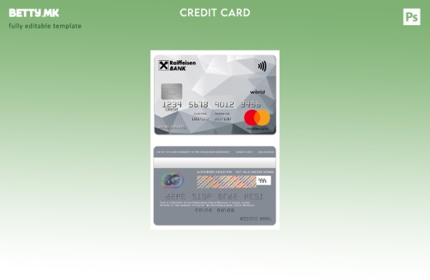 Модерен стил на Чешката Република Рајфајзен шаблон за светска кредитна мастер ка